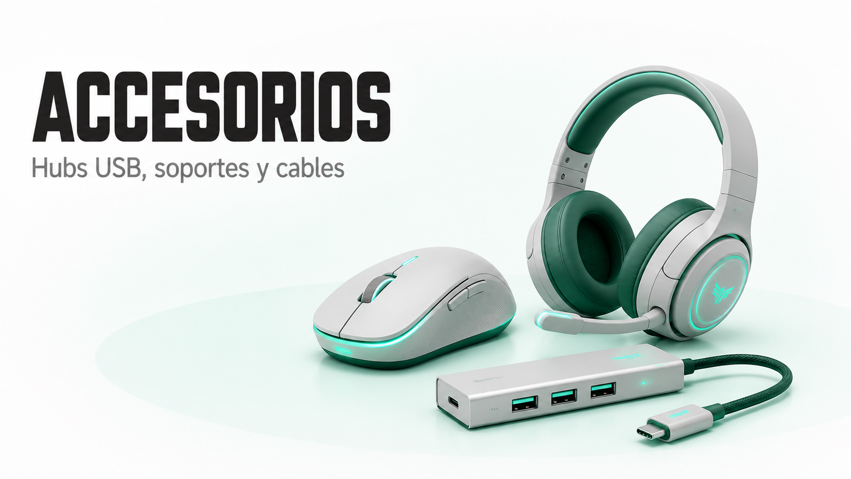 Accesorios — Hubs USB, soportes y cables