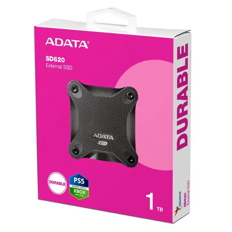ADATA SSD Externo 1 Tera SD620-1TCBK Antigolpes Negro