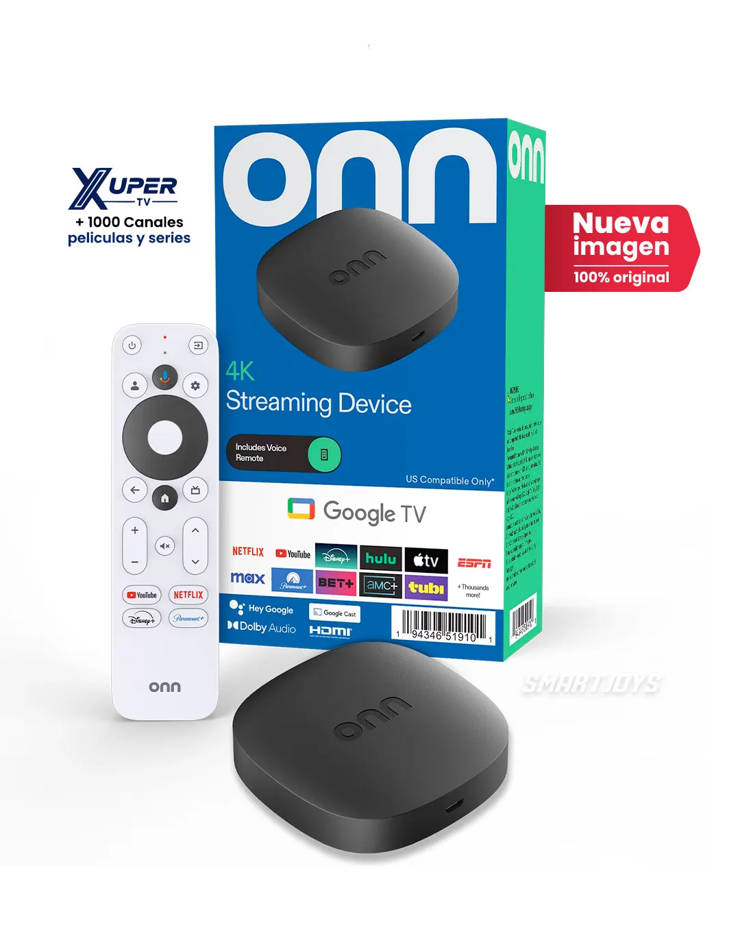 Convertidor Smart TV Box Watch Onn 4K