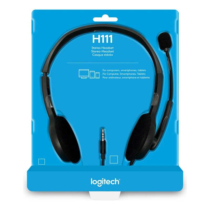 Diadema Logitech H111 Stereo Silver