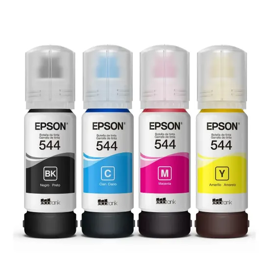 Botella de Tinta Epson EcoFit T544 (Negro, Amarillo, Cian, Magenta)