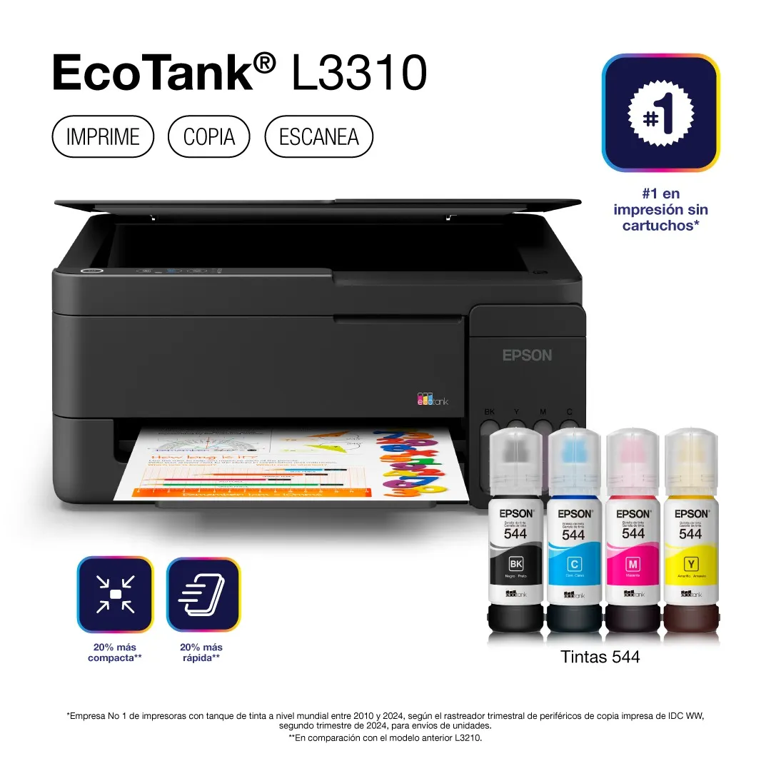 Impresora Multifuncional Epson EcoTank L3310 a Color
