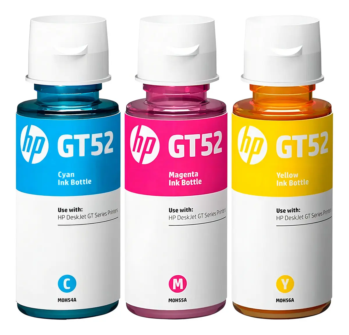 Botella de Tinta HP GT52 Original (Amarillo, Rojo, Azul)